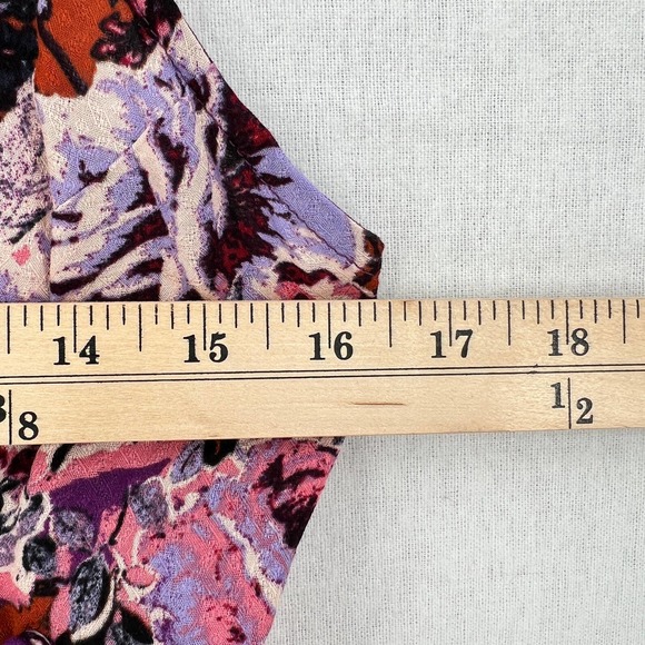 FREE PEOPLE Dress Womens Medium Purple Lauria Slip Mini Floral Print Rust NWT - Picture 14 of 16